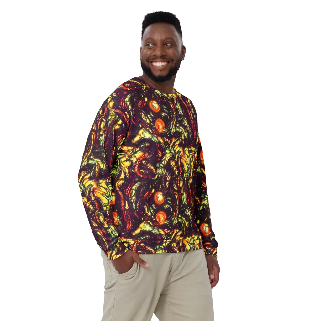 Cosmic Wildfire on Sweatshirt — Front