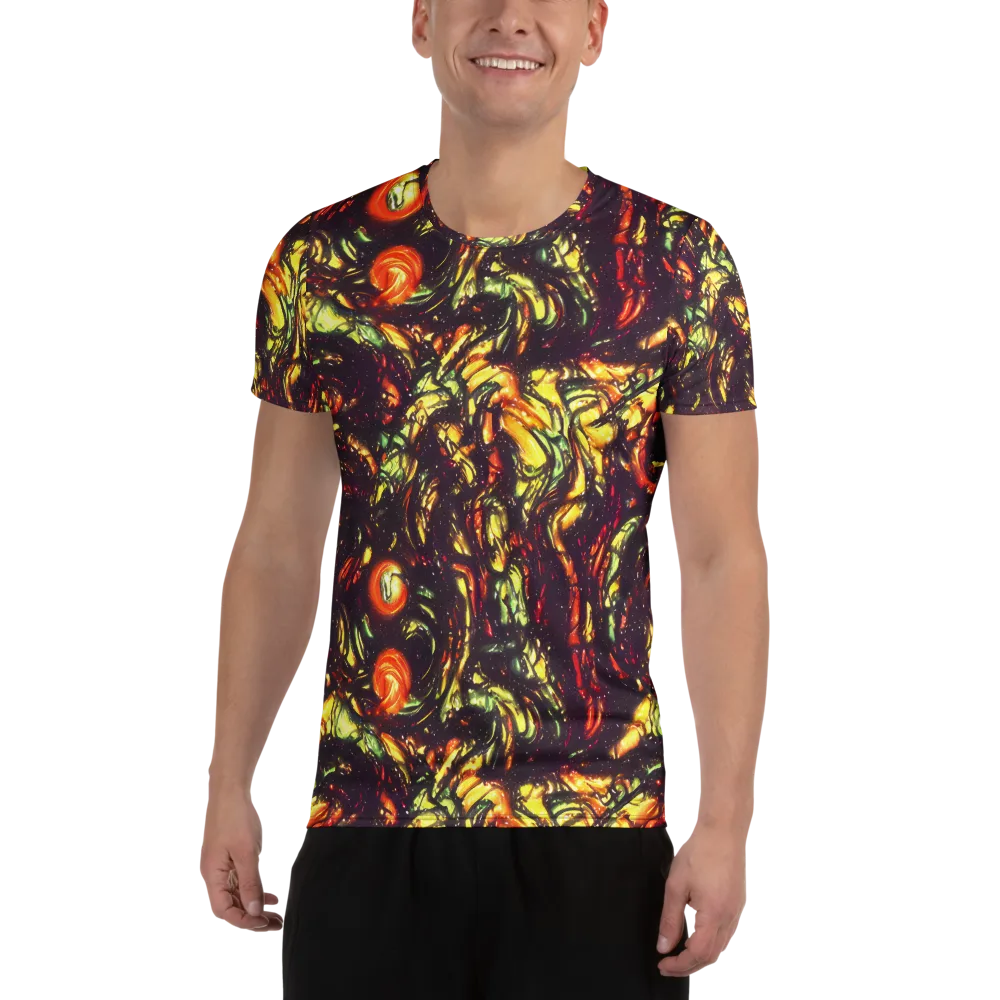 Cosmic Wildfire on Men's Athletic T-Shirt — Front