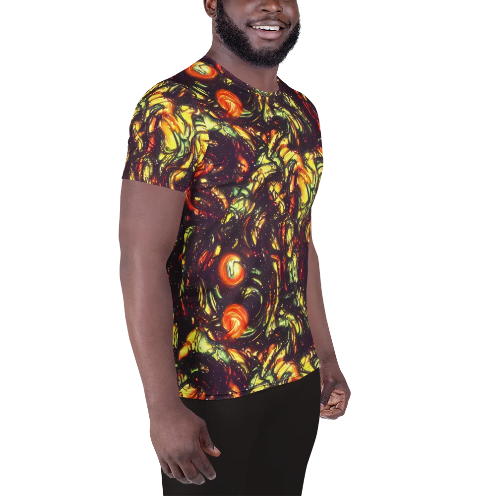 Cosmic Wildfire on Men's Athletic T-Shirt — Right