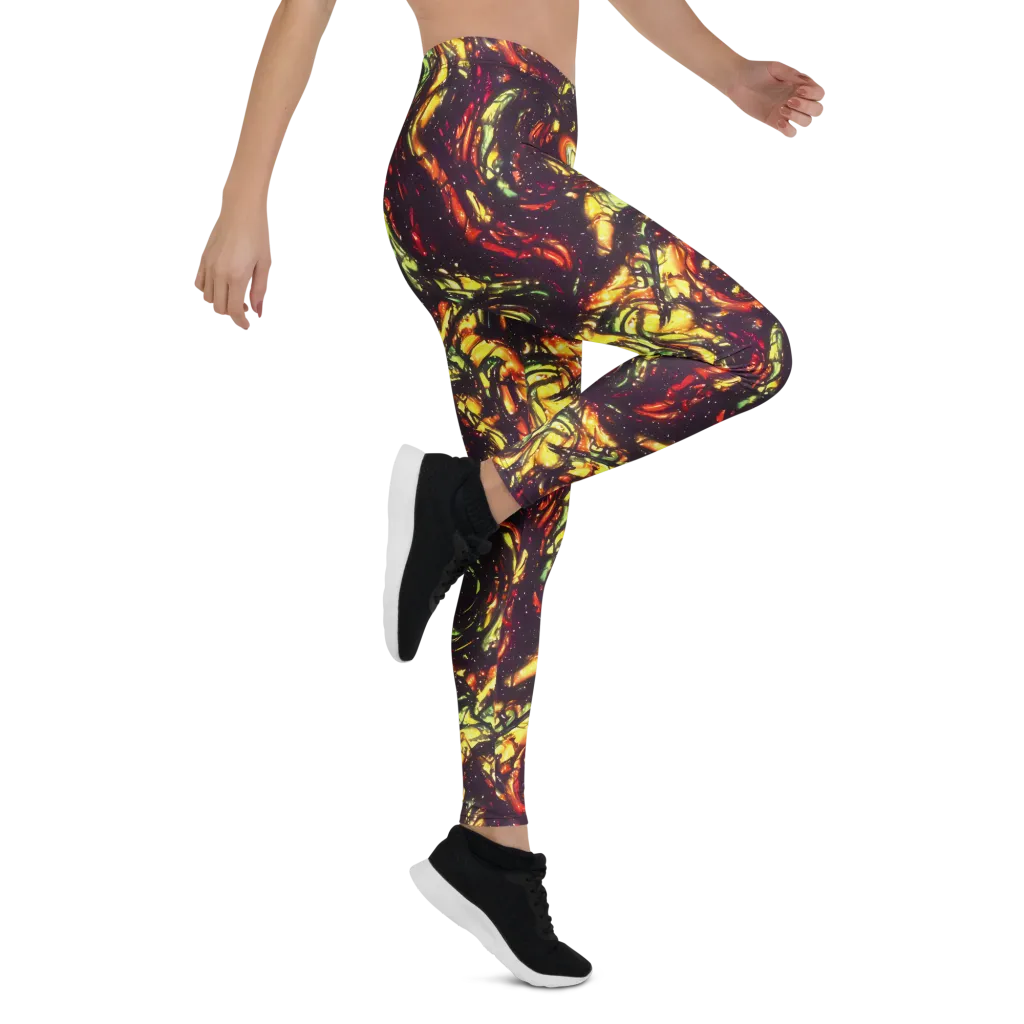 Cosmic Wildfire on Leggings — Right