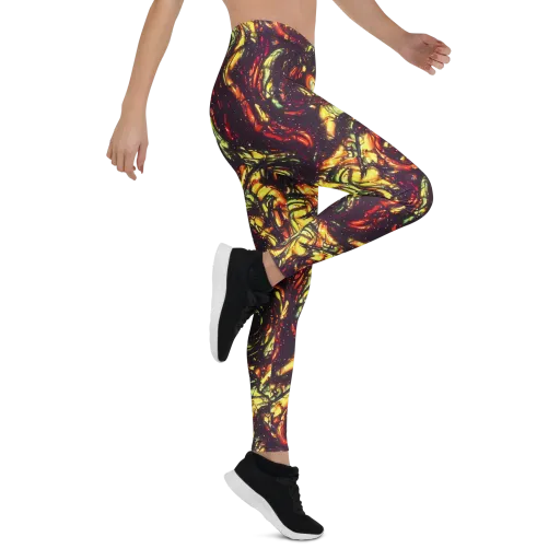 Cosmic Wildfire on a Leggings