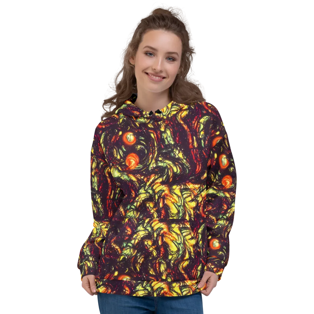 Cosmic Wildfire on Hoodie — Front