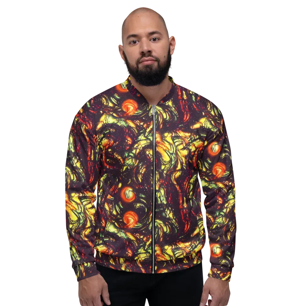 Cosmic Wildfire on Bomber Jacket — Front