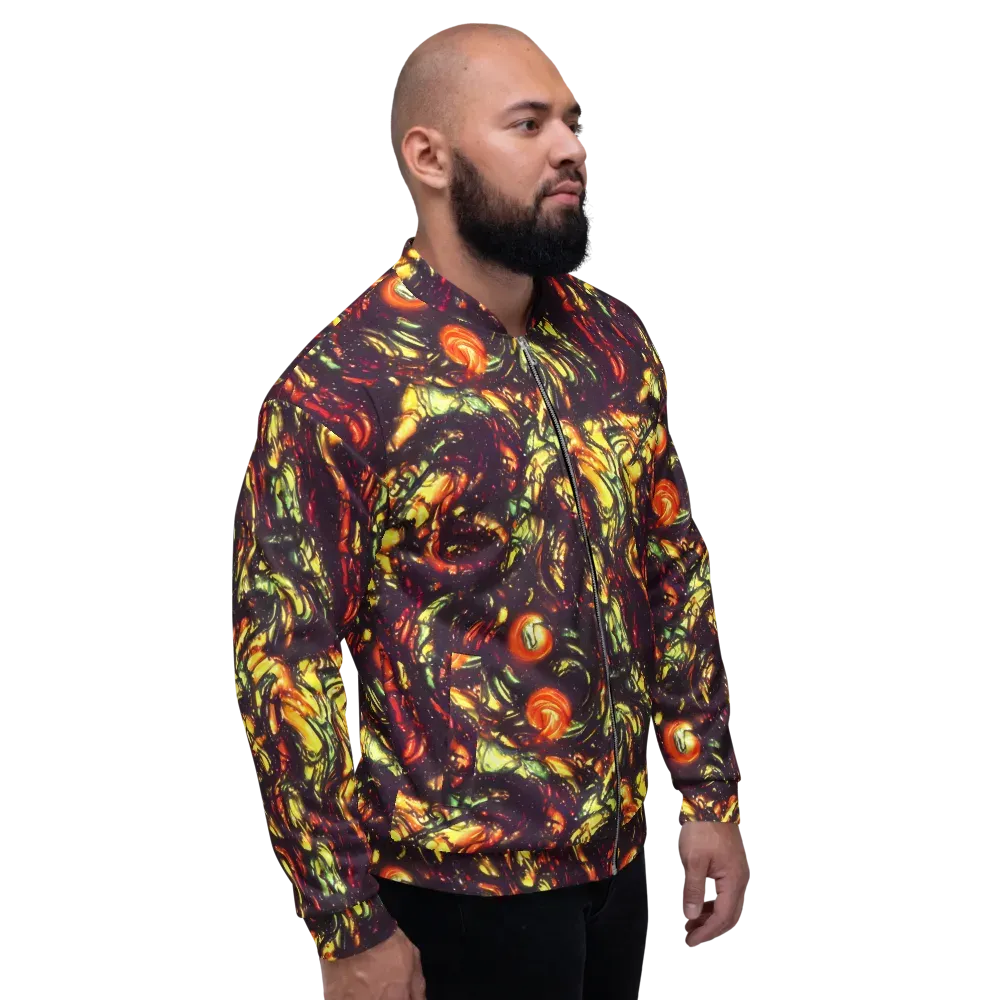 Cosmic Wildfire on Bomber Jacket — Right