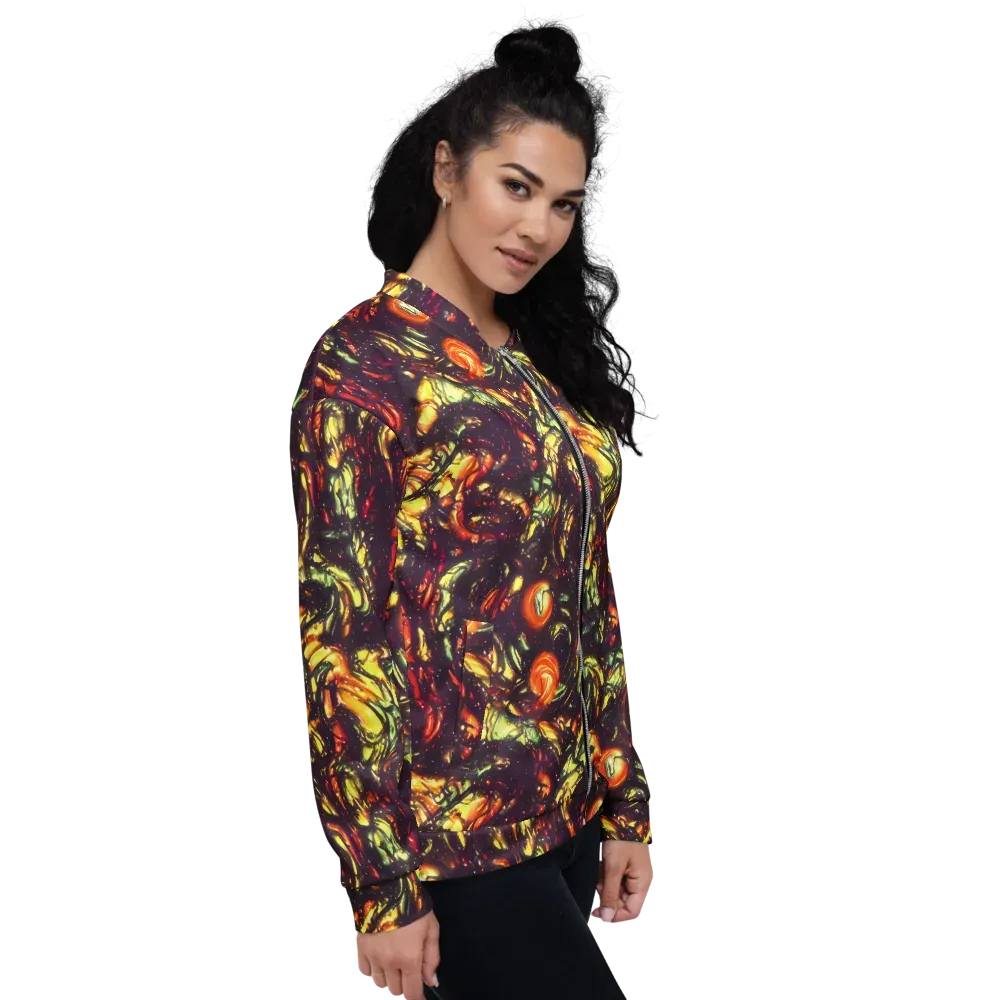 Cosmic Wildfire on Bomber Jacket — Right
