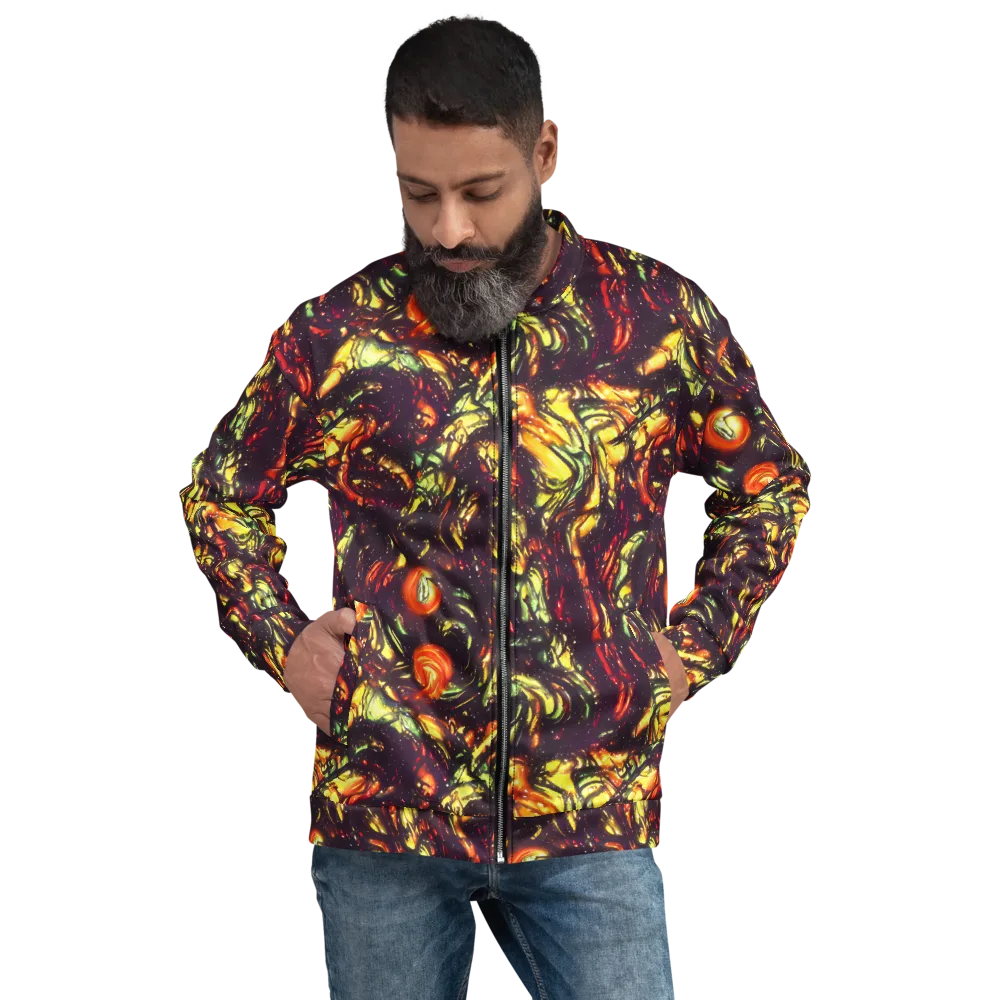 Cosmic Wildfire on Bomber Jacket — Front