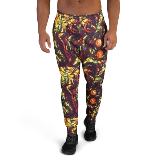 Cosmic Wildfire on a Men's Joggers