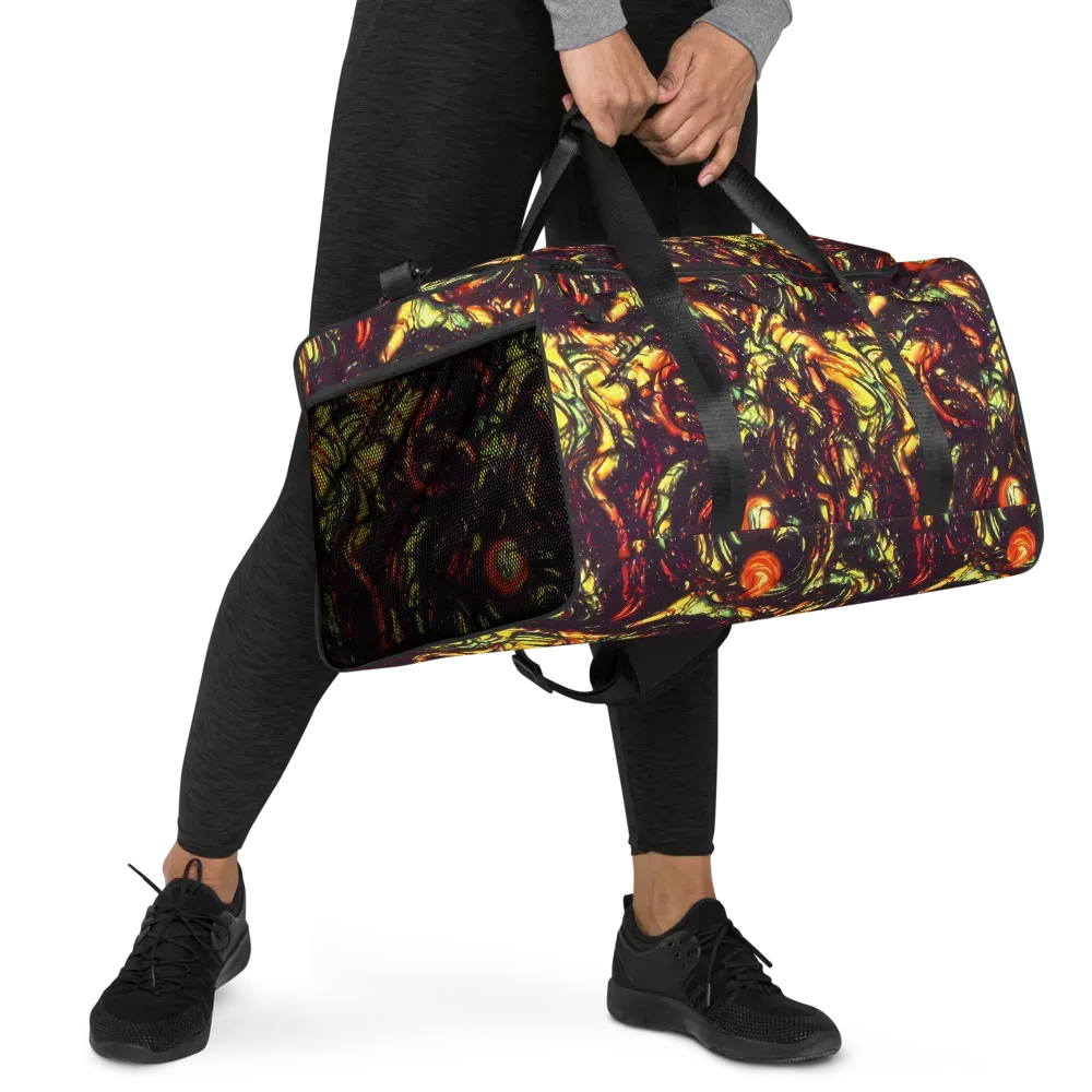 Cosmic Wildfire on Duffle Bag — Right Front