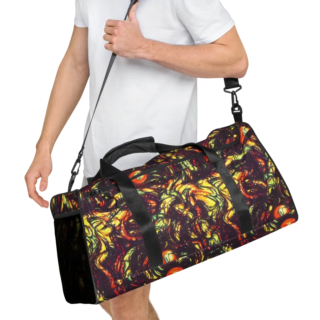 Cosmic Wildfire on Duffle Bag — Right Front