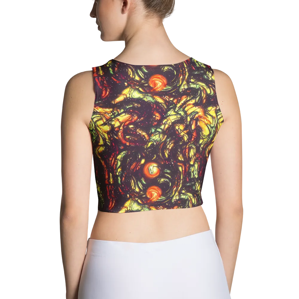 Cosmic Wildfire on Crop Top — Back