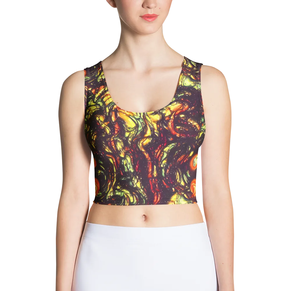 Cosmic Wildfire on Crop Top — Front