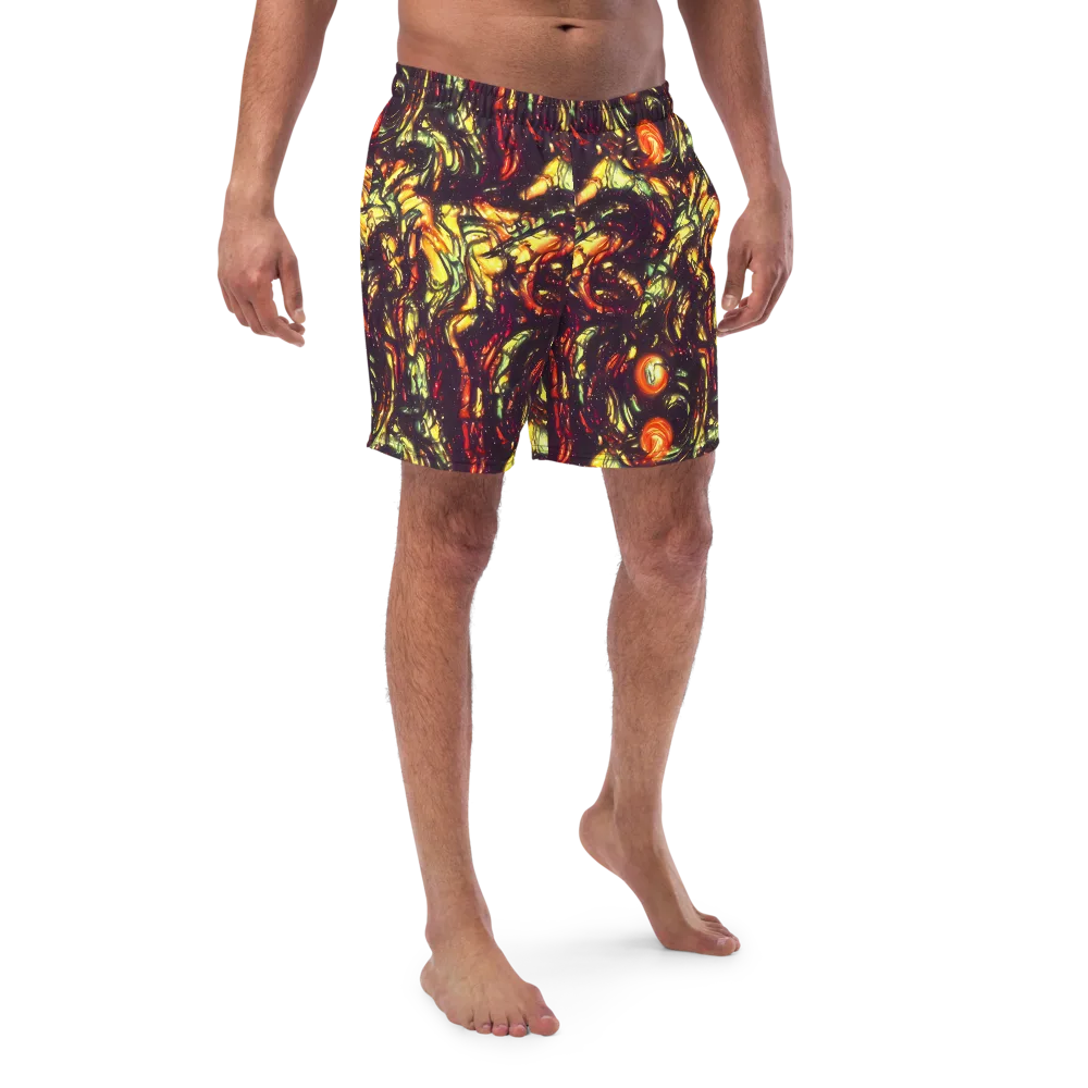 Cosmic Wildfire on Swim Trunks — Front