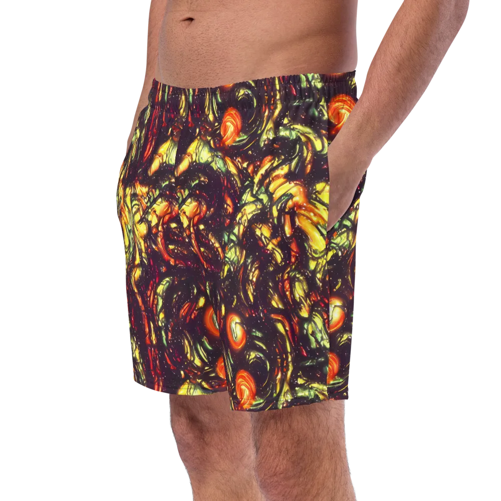 Cosmic Wildfire on Swim Trunks — Left Front
