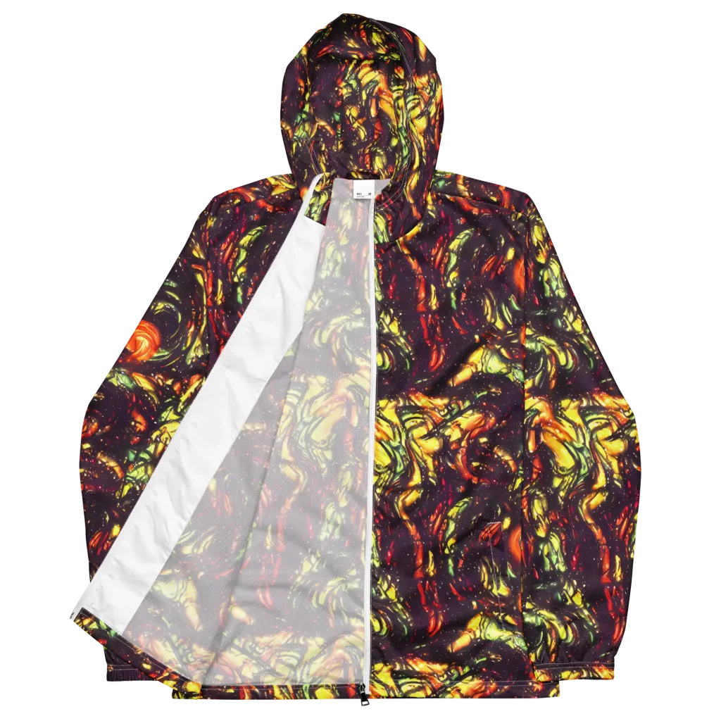 Cosmic Wildfire on Men's Windbreaker — Front