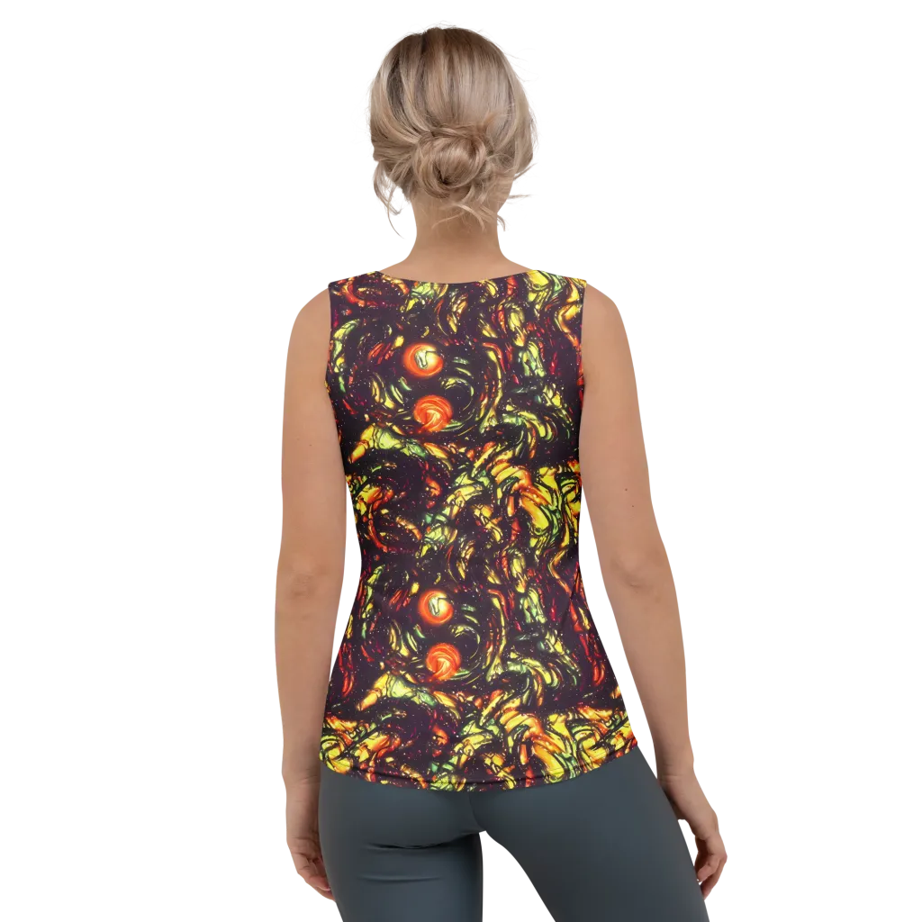 Cosmic Wildfire on Women's Tank Top — Back