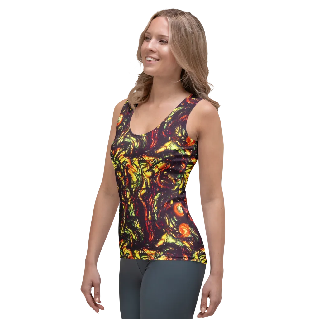 Cosmic Wildfire on Women's Tank Top — Left Front