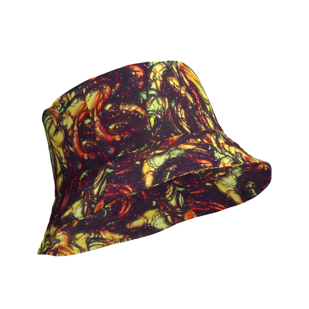 Cosmic Wildfire on Reversible Bucket Hat — Product details Outside