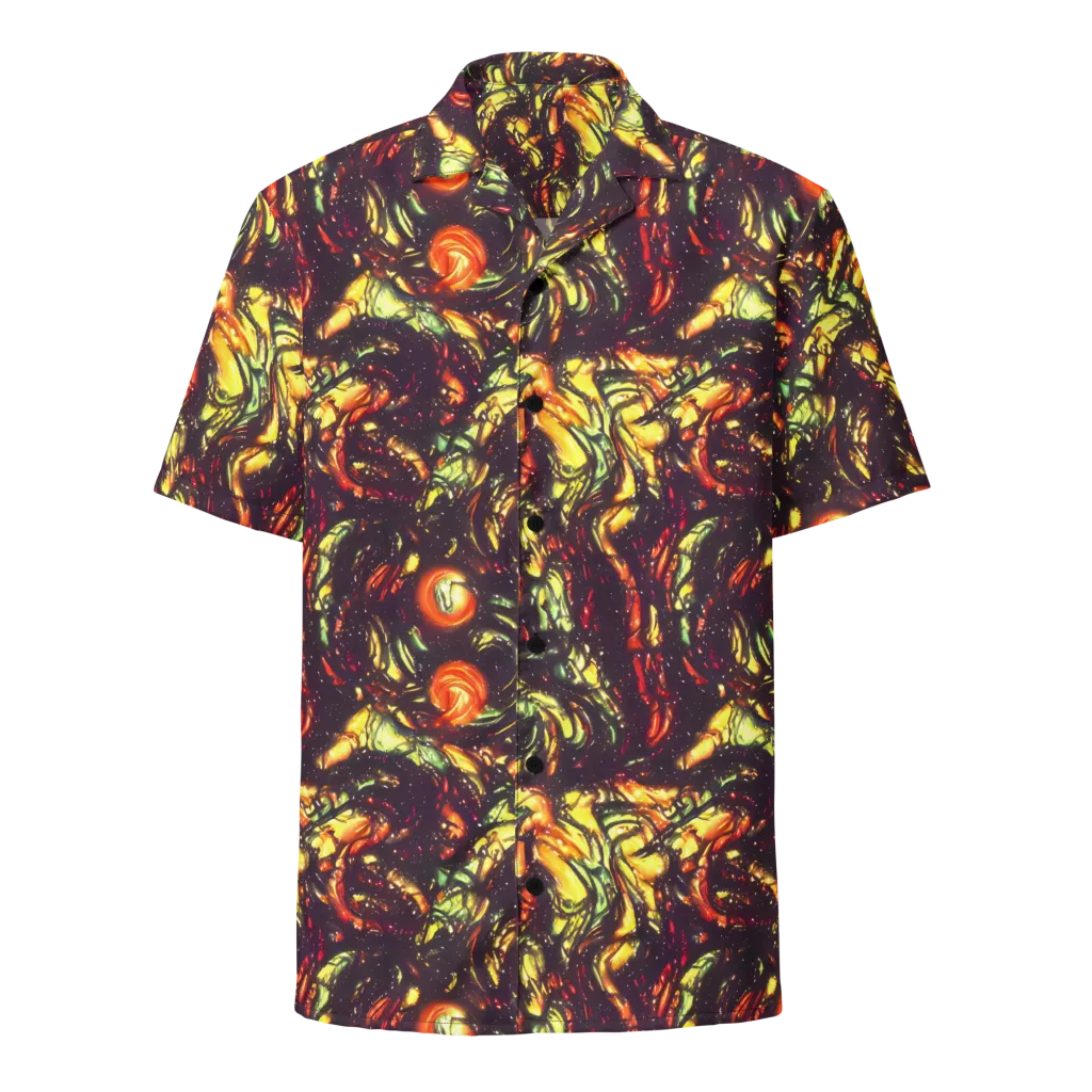 Cosmic Wildfire on Button Shirt — Front
