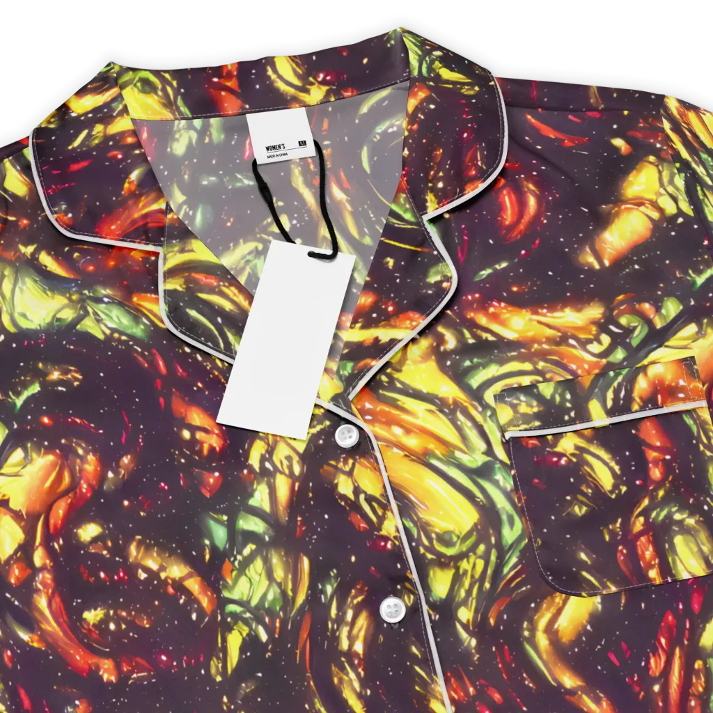 Cosmic Wildfire on Women's Short Sleeve Pajama Top — Product details