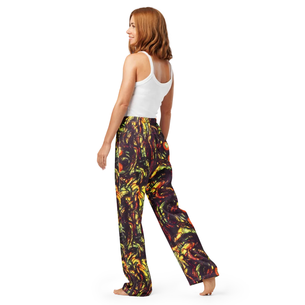 Cosmic Wildfire on Women's Pajama Pants — Back