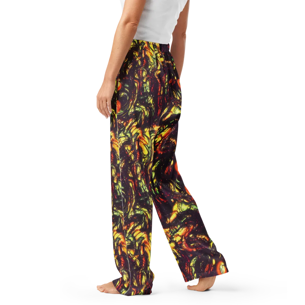 Cosmic Wildfire on Women's Pajama Pants — Left