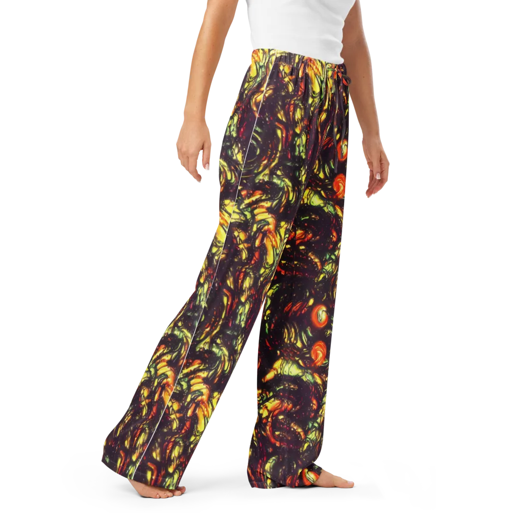 Cosmic Wildfire on Women's Pajama Pants — Right Front