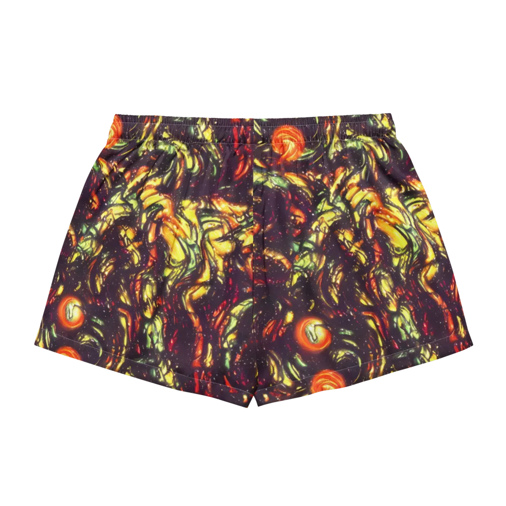 Cosmic Wildfire on Women's Pajama Shorts — Back