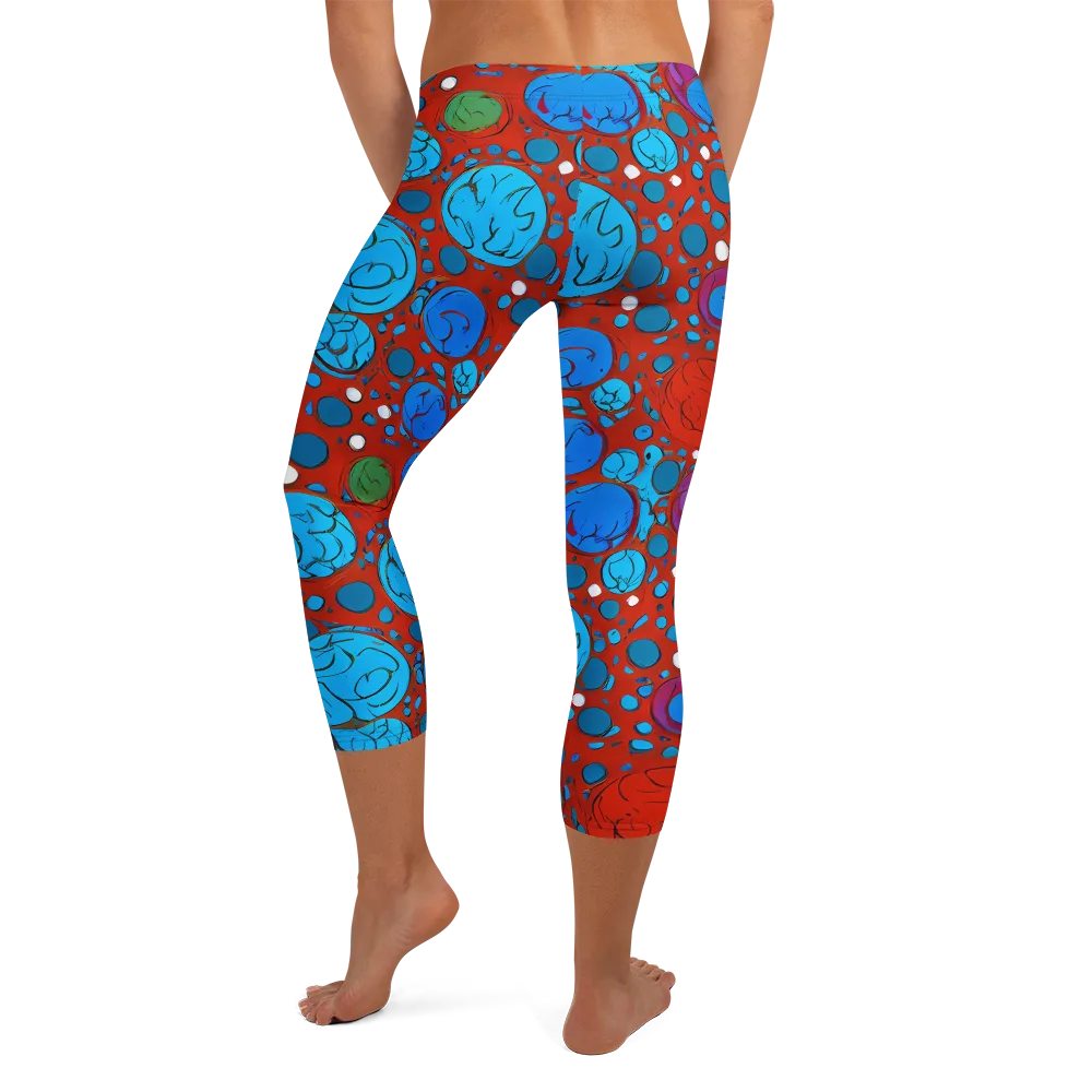 Scarlet Orbit on Capri Leggings — Back