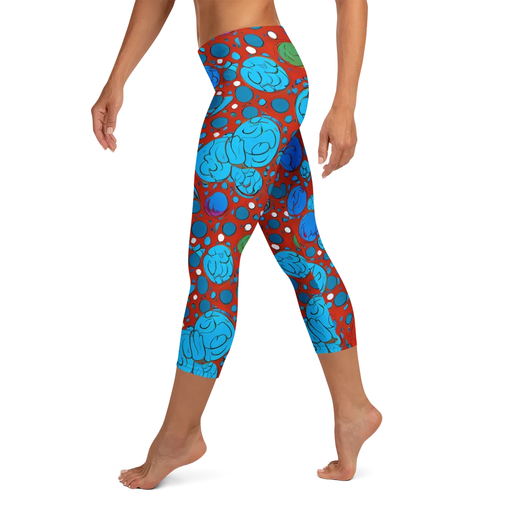 Scarlet Orbit on Capri Leggings — Left