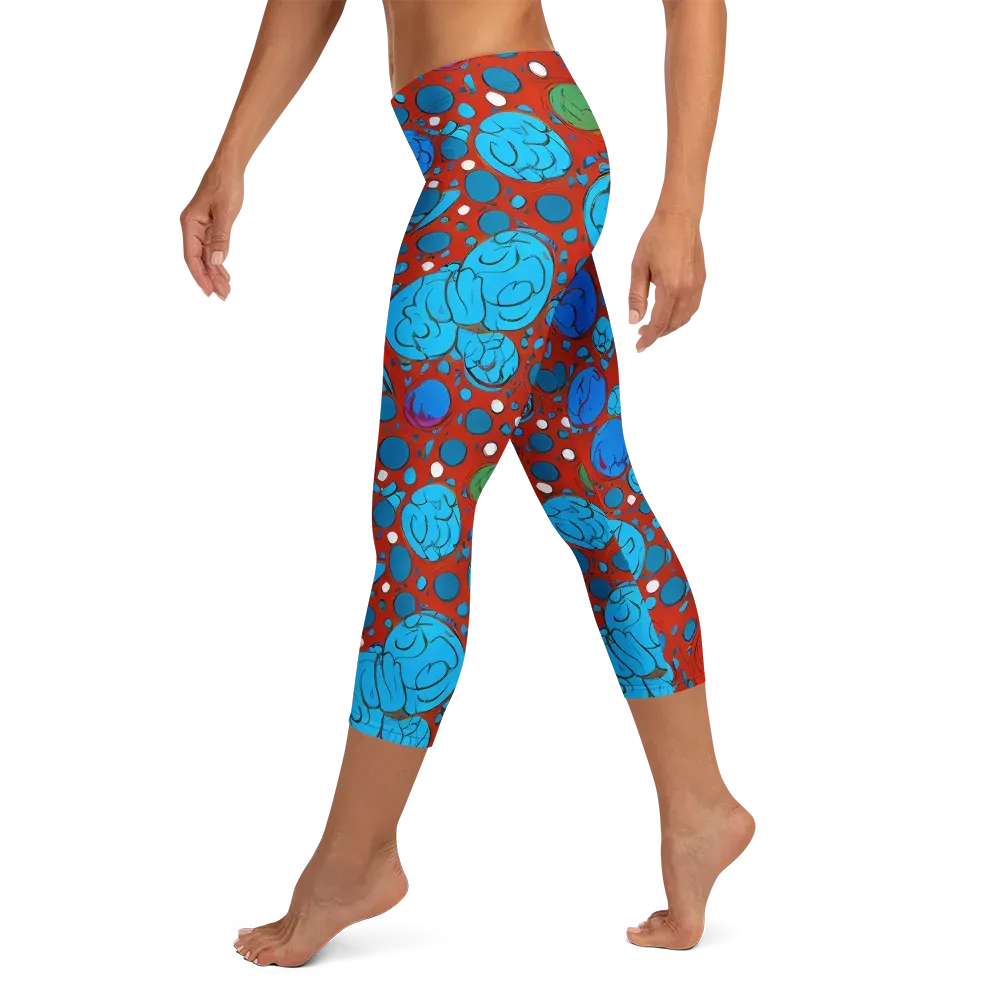 Scarlet Orbit on Capri Leggings — Left