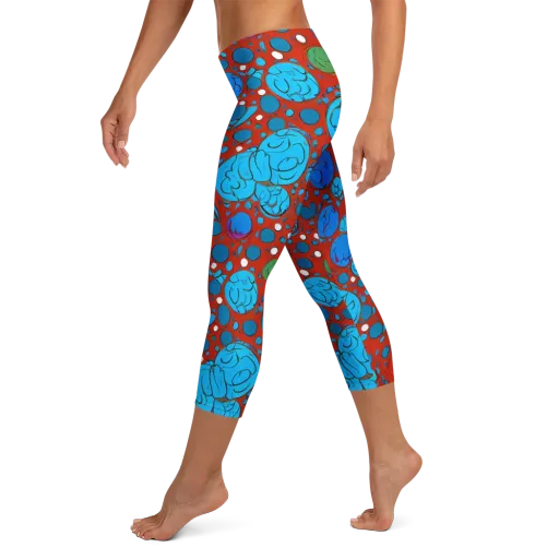 Scarlet Orbit on a Capri Leggings