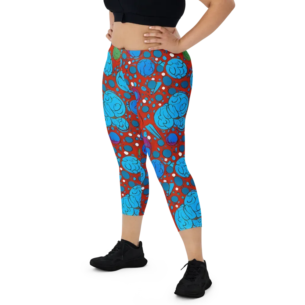Scarlet Orbit on Capri Leggings — Front
