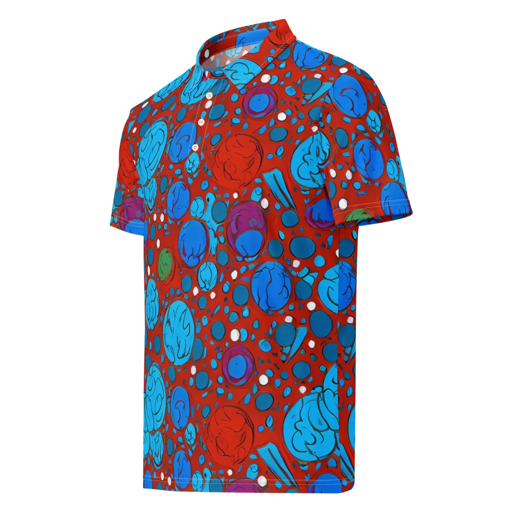 Scarlet Orbit on Men's Slim Fit Polo Shirt — Left Front