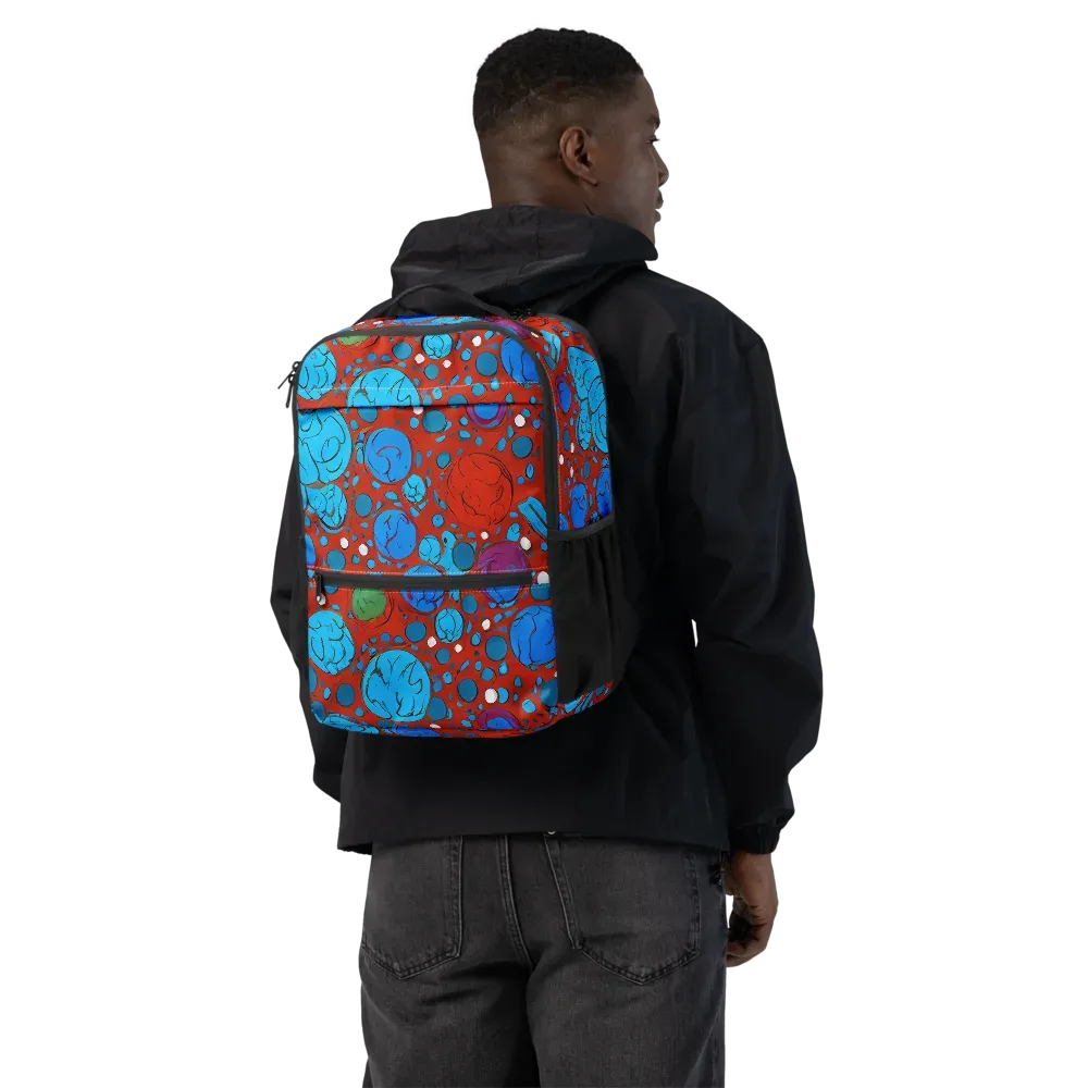 Scarlet Orbit on Utility Backpack — Back