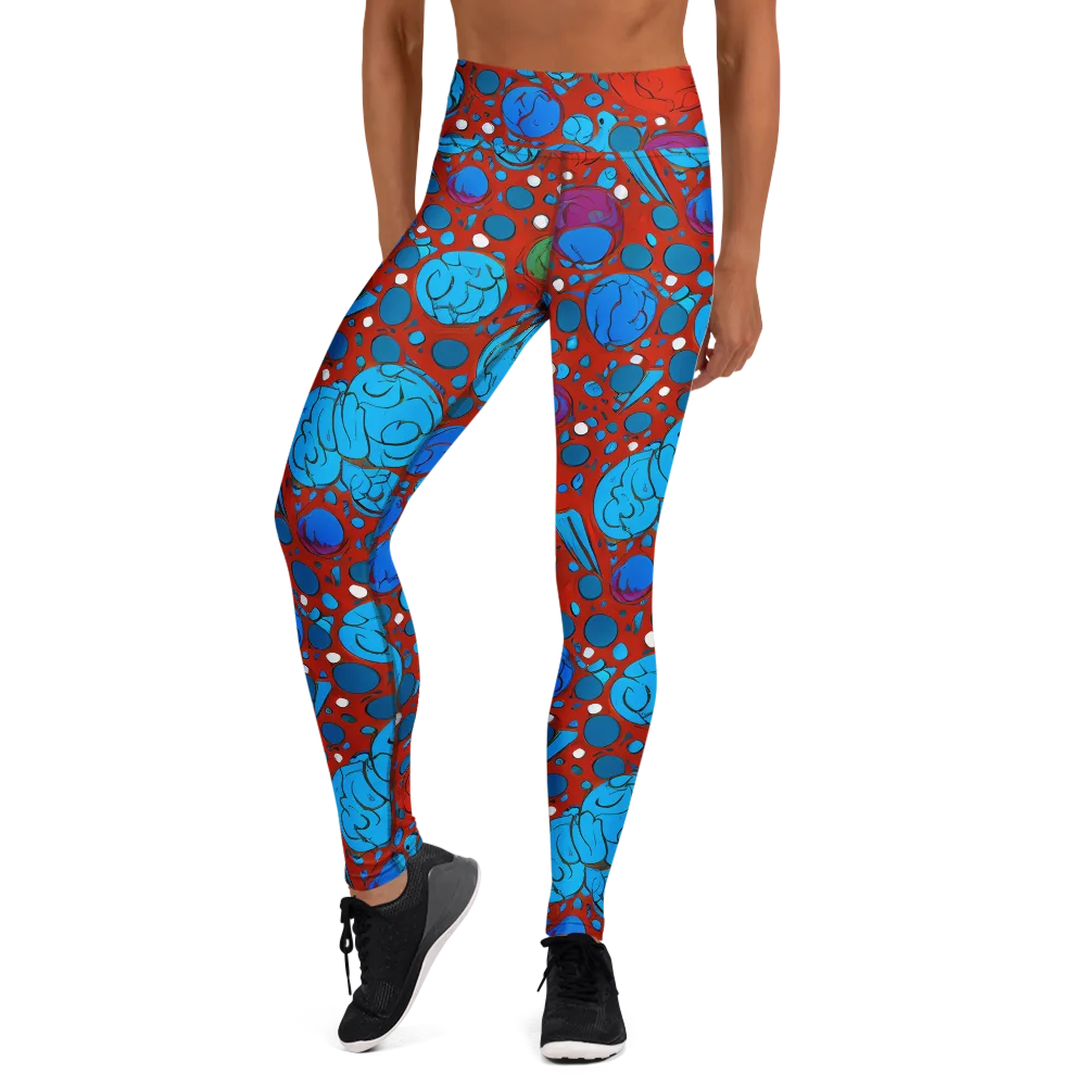 Scarlet Orbit on Yoga Leggings — Front
