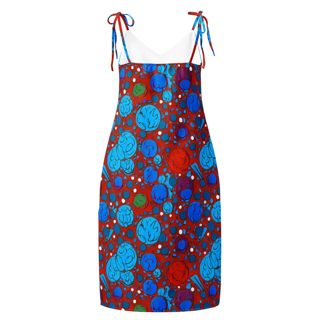 Scarlet Orbit on Slip Dress — Back