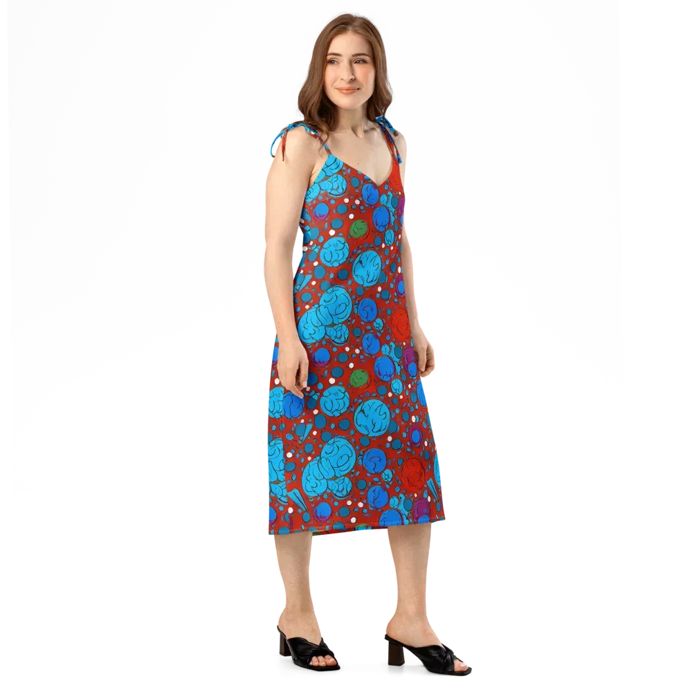 Scarlet Orbit on Slip Dress — Right Front