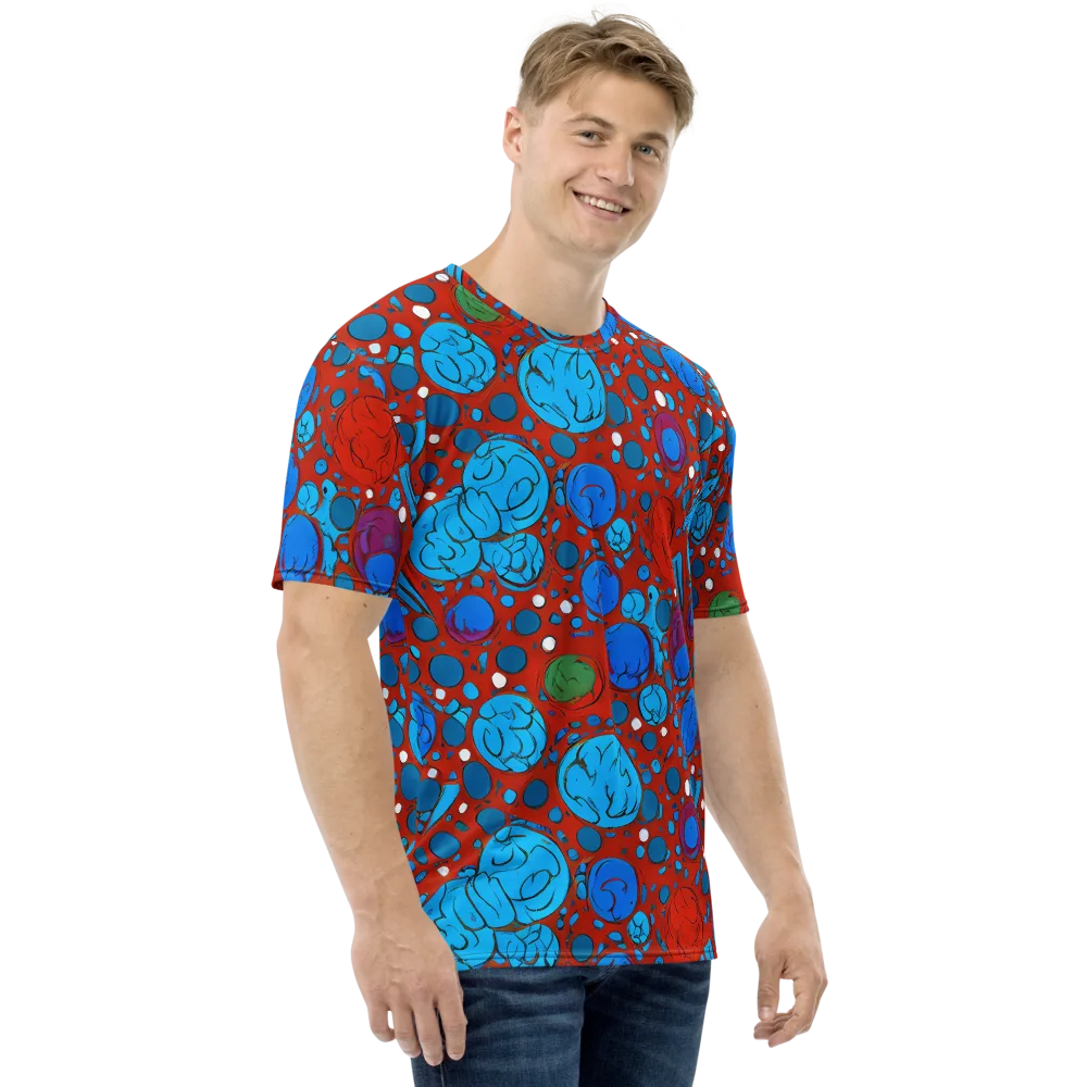 Scarlet Orbit on Men's Crew Neck T-Shirt — Right