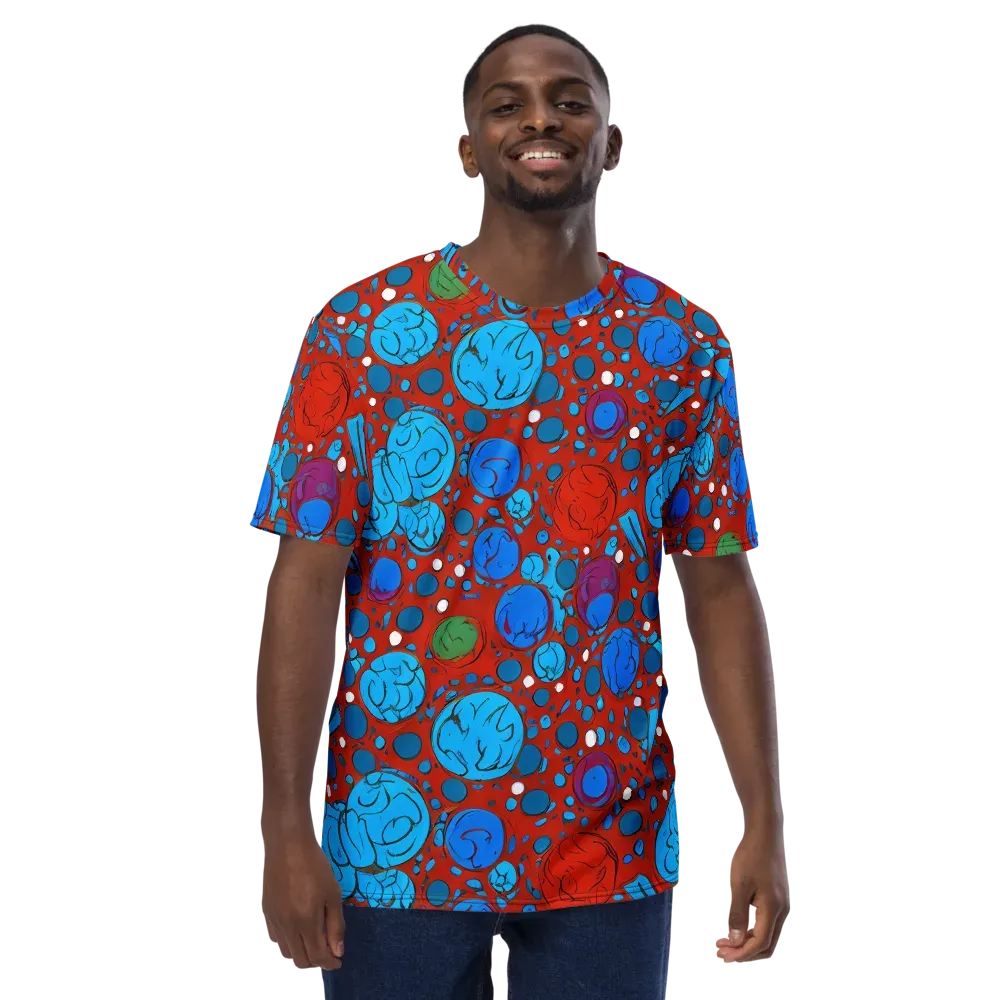 Scarlet Orbit on Men's Crew Neck T-Shirt — Front