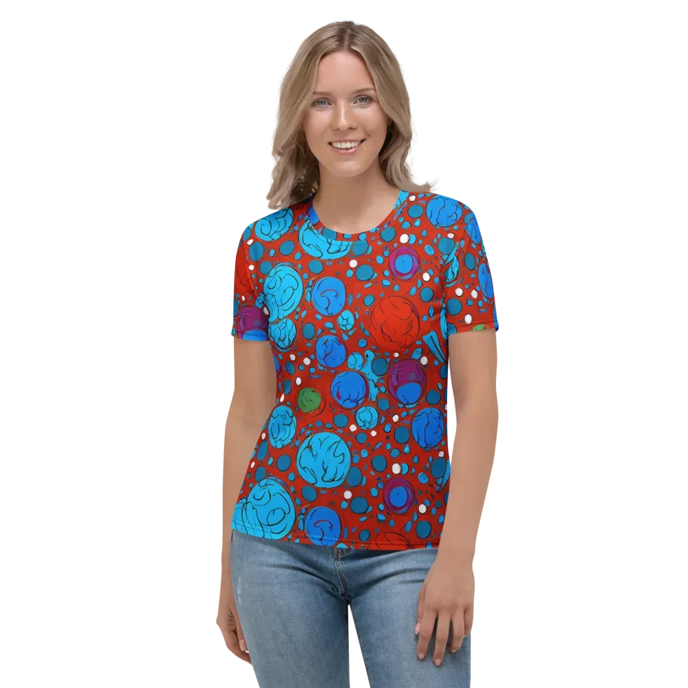 Scarlet Orbit on Women's Crew Neck T-Shirt — Front