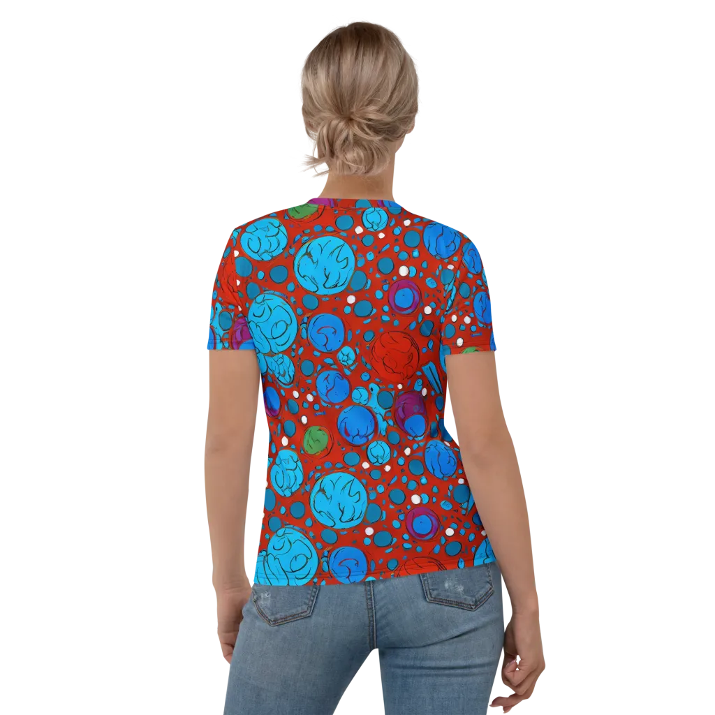 Scarlet Orbit on Women's Crew Neck T-Shirt — Back