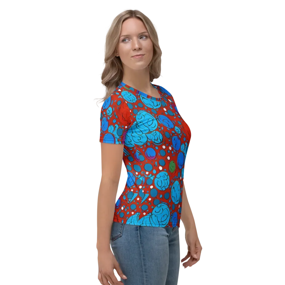 Scarlet Orbit on Women's Crew Neck T-Shirt — Right