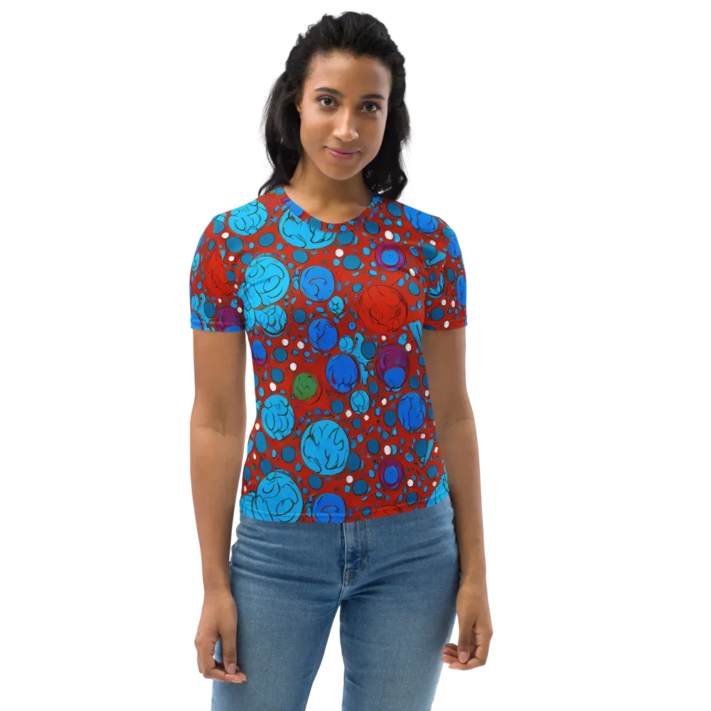 Scarlet Orbit on Women's Crew Neck T-Shirt — Front