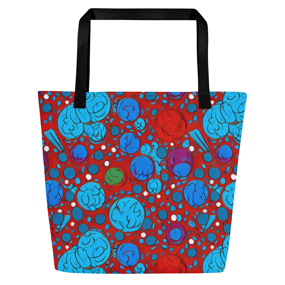 Scarlet Orbit on Large Tote Bag W/ Pocket — Front