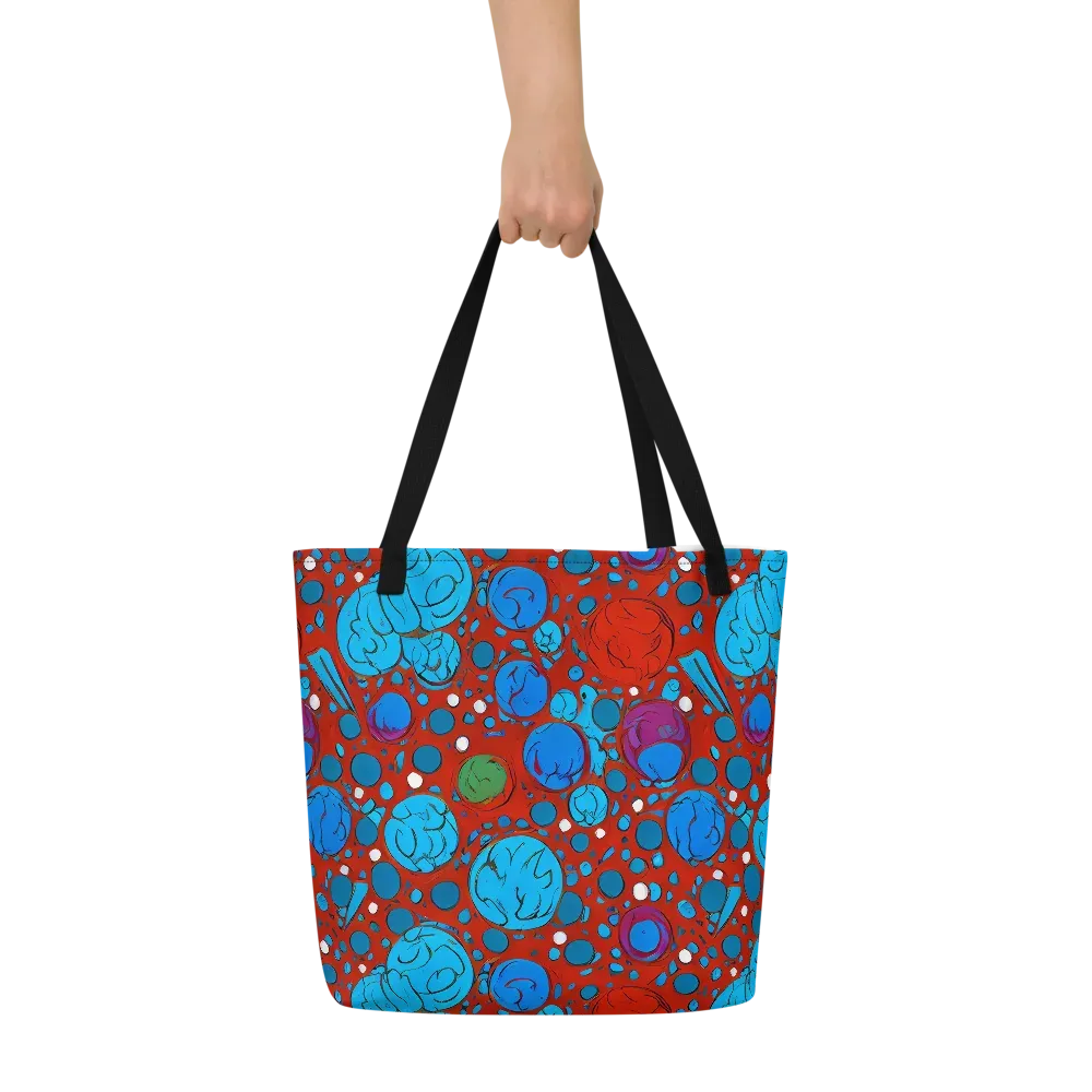 Scarlet Orbit on Large Tote Bag W/ Pocket — Front