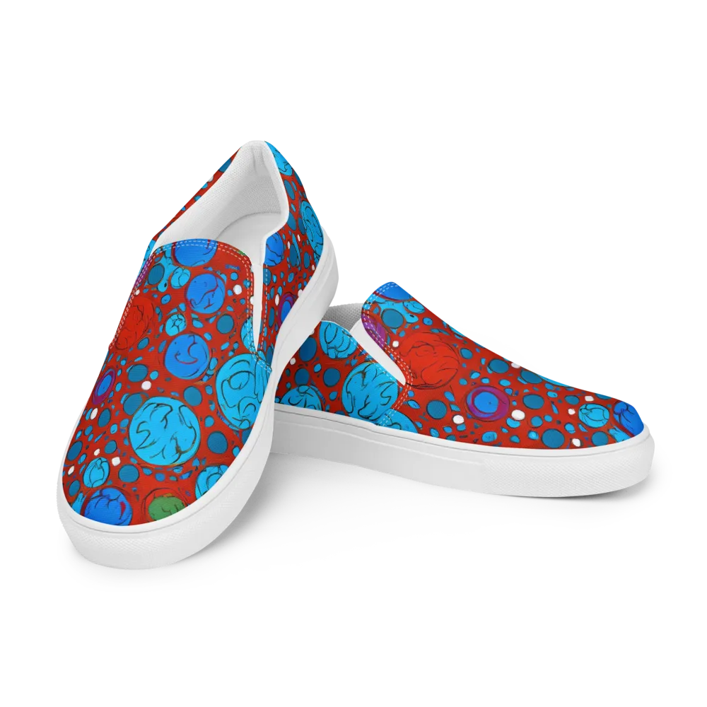 Scarlet Orbit on Women's Slip-On Canvas Shoes — Left Front