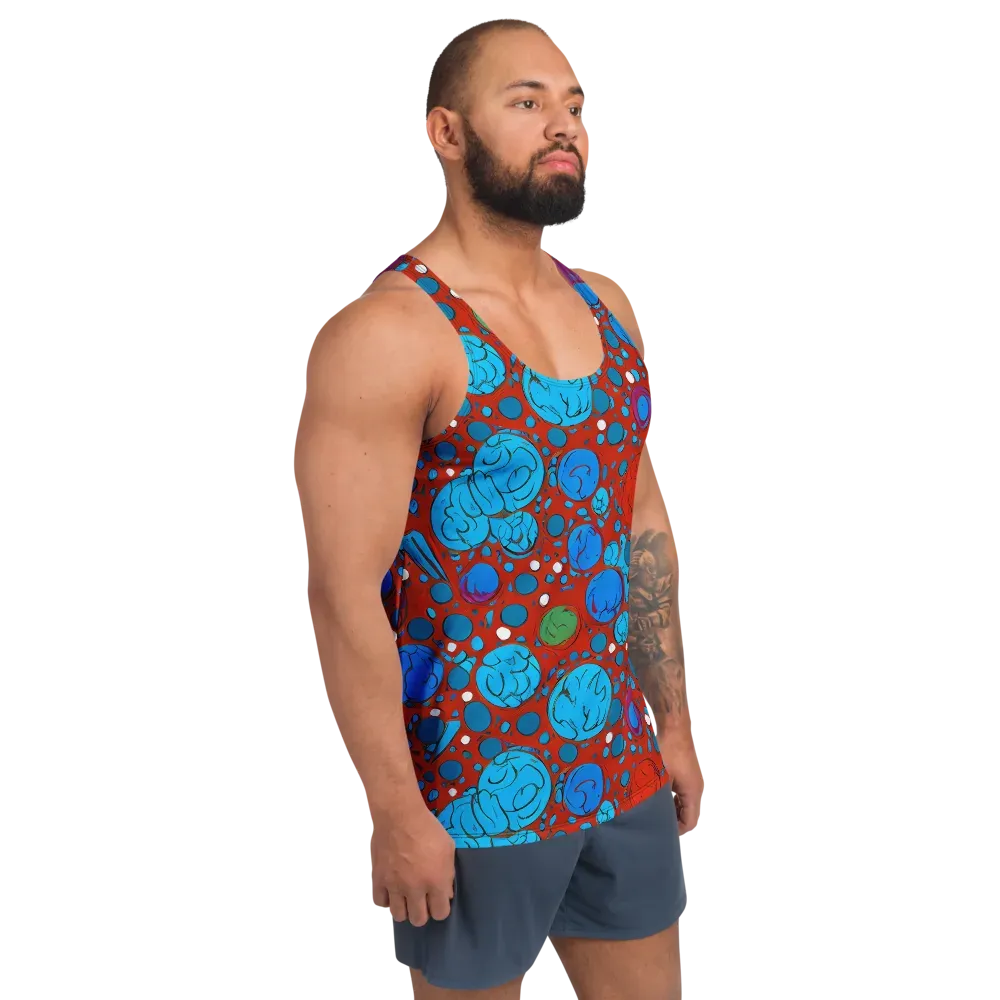 Scarlet Orbit on Men's Tank Top — Right Front