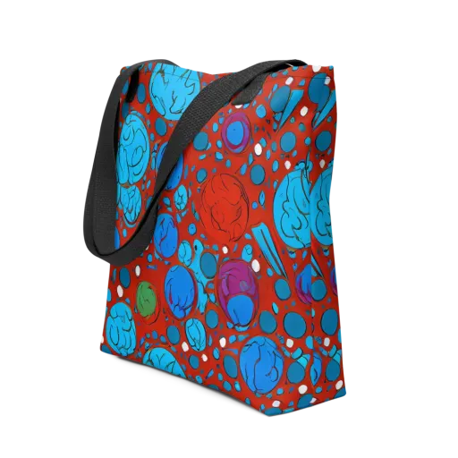 Scarlet Orbit on a Tote Bag