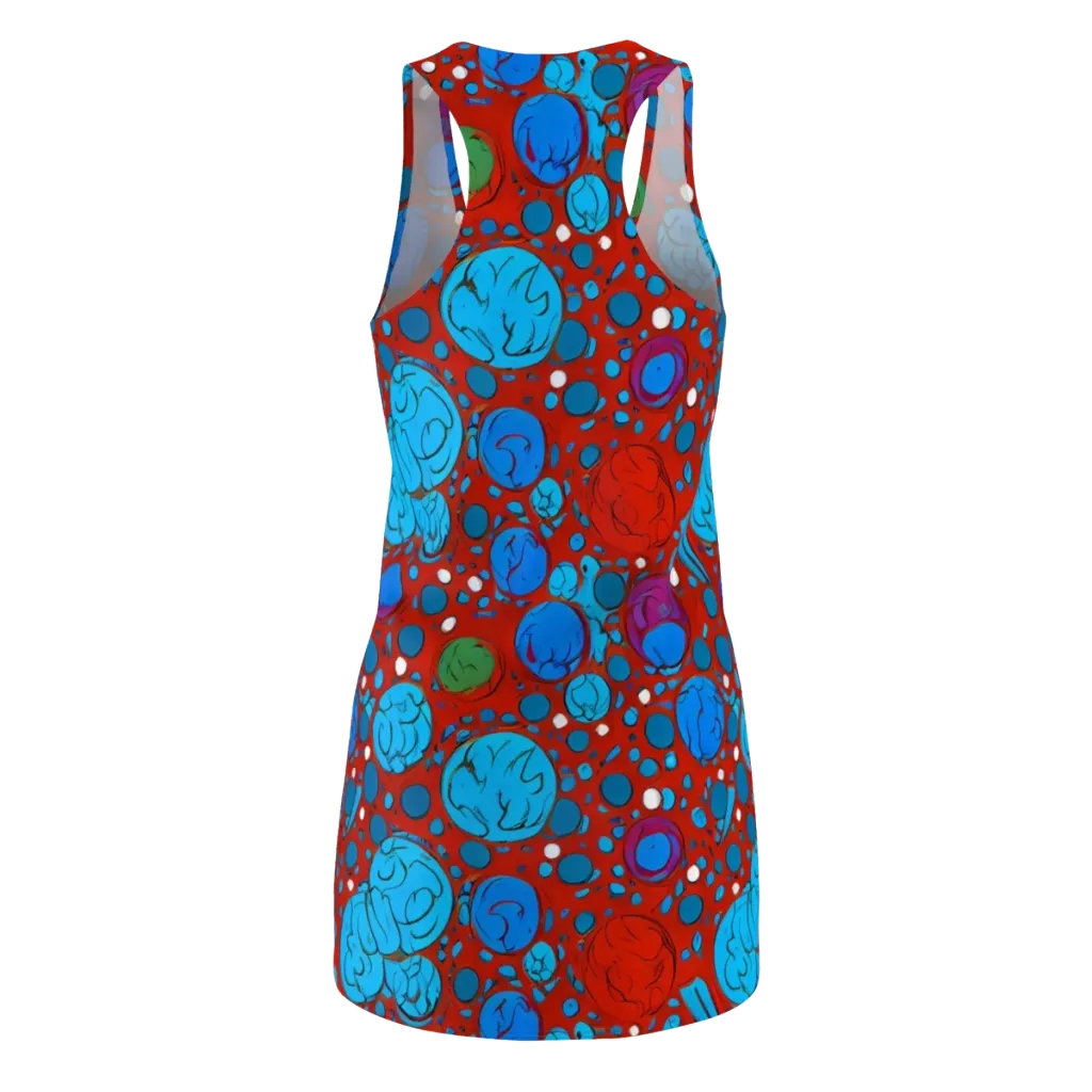 Scarlet Orbit on Racerback Dress — Back