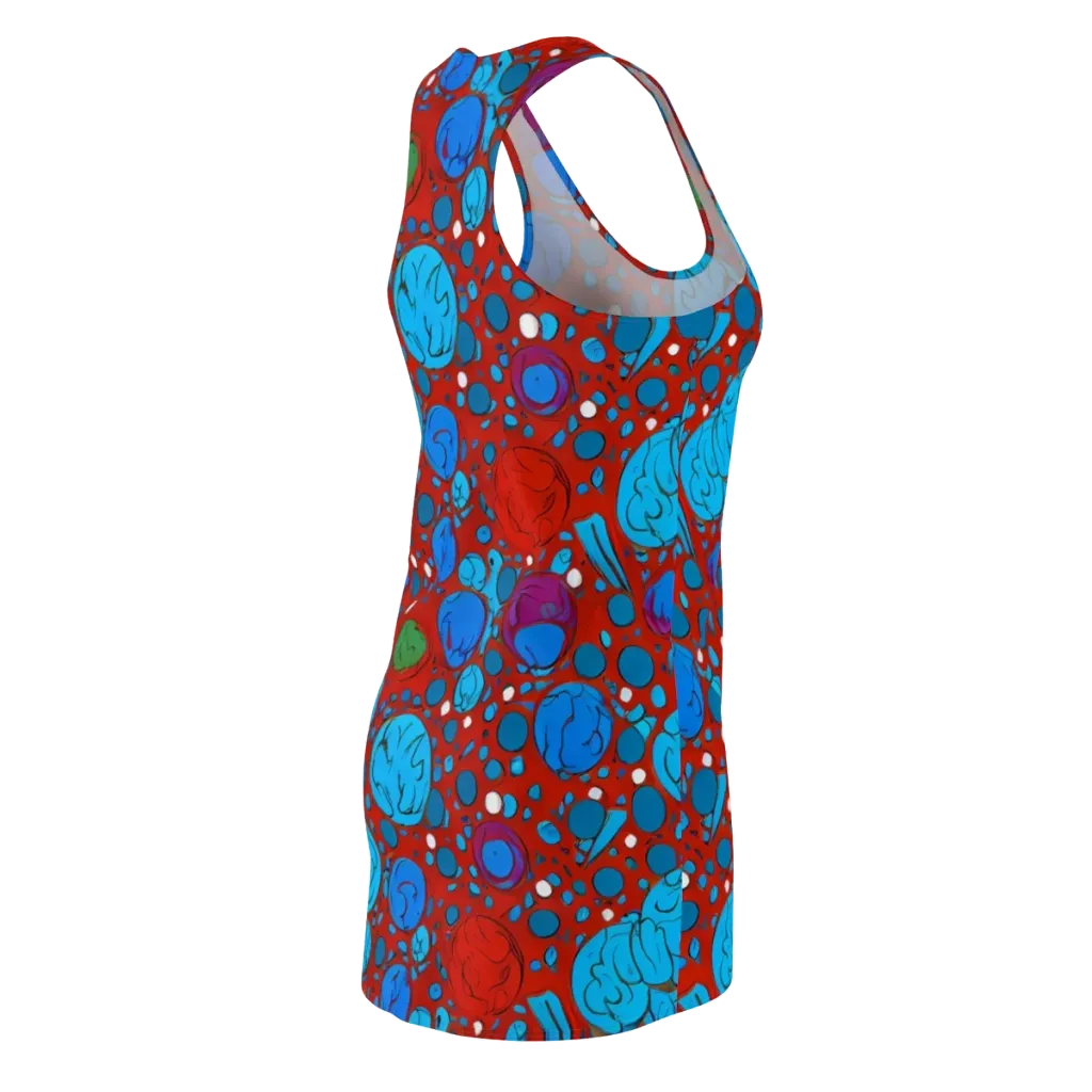 Scarlet Orbit on Racerback Dress — Back Side